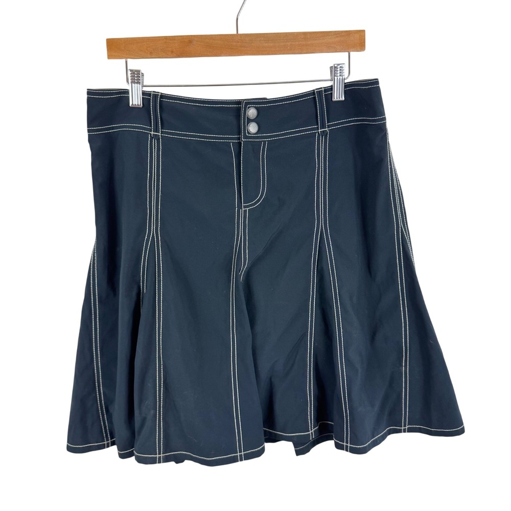 Athleta Womens Black Contrast Stitch Active Skort Size 10 Style 683764